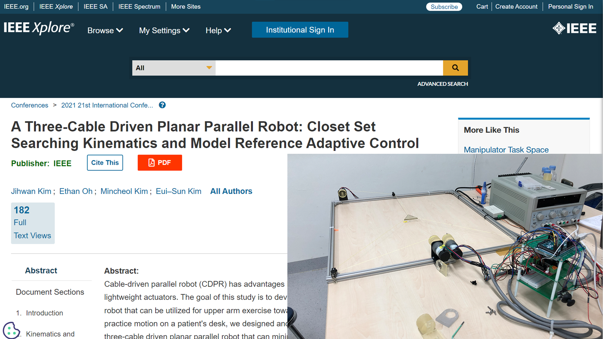 Cable Robot Research